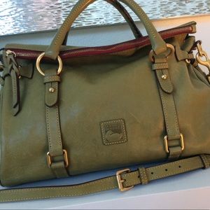DOONEY & BOURKE OLIVE GREEN FLORENTINE SATCHEL